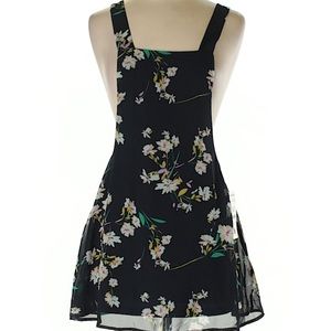 New dark blue floral dress.